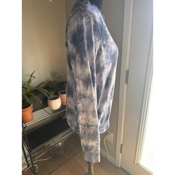 SPIRITUAL GANGSTER x PELOTON | Tie Dye Blue White Crewneck Sweatshirt Medium - Picture 3 of 7